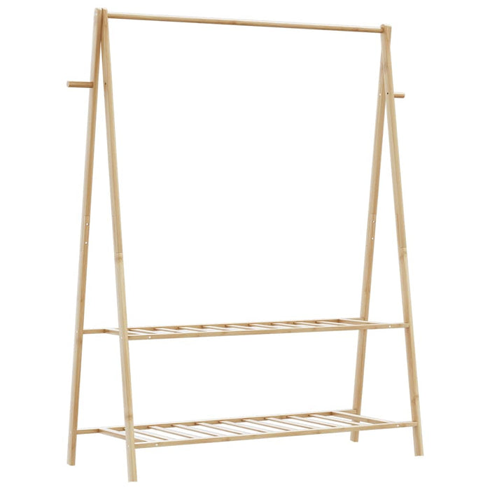 Cuier pentru haine cu rafturi, 132x45,5x150,5 cm, bambus - WALTI WALTI