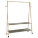 Suport pentru haine cu rafturi și roți 132x45,5x155,5 cm bambus - WALTI WALTI