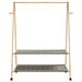 Suport pentru haine cu rafturi și roți 132x45,5x155,5 cm bambus - WALTI WALTI