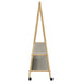 Suport pentru haine cu rafturi și roți 132x45,5x155,5 cm bambus - WALTI WALTI