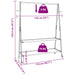 Suport pentru haine cu rafturi și roți 132x45,5x155,5 cm bambus - WALTI WALTI