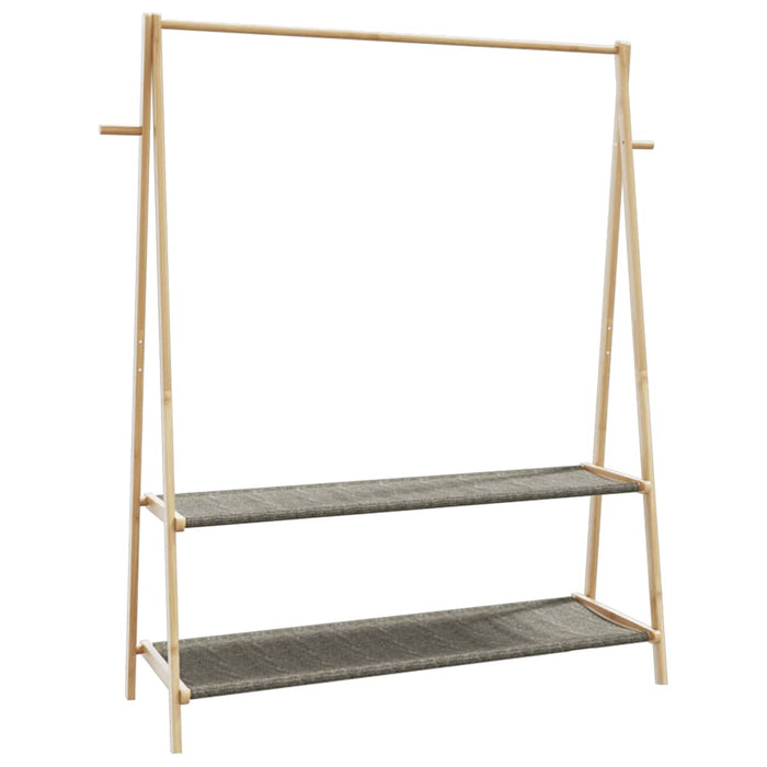 Cuier pentru haine cu rafturi, 132x45,5x150,5 cm, bambus - WALTI WALTI