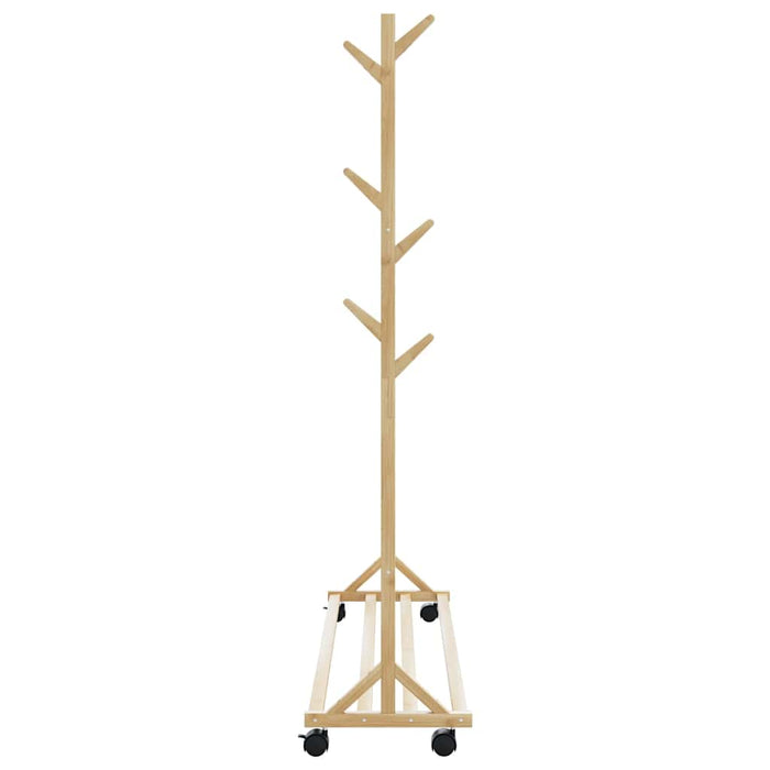 Suport pentru haine cu cârlige și roți 100x35x157 cm bambus - WALTI WALTI