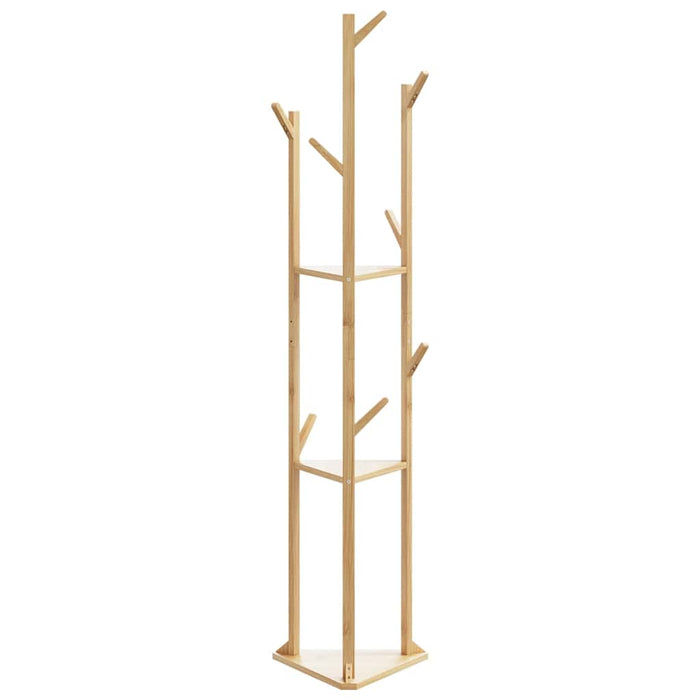 Suport pentru haine cu cârlige și rafturi 39x33x166 cm bambus - WALTI WALTI