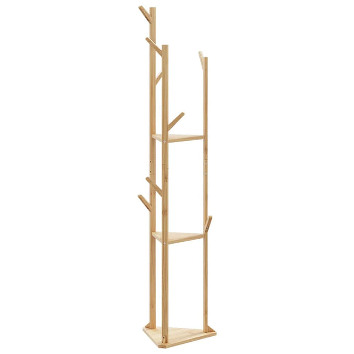 Suport pentru haine cu cârlige și rafturi 39x33x166 cm bambus - WALTI WALTI