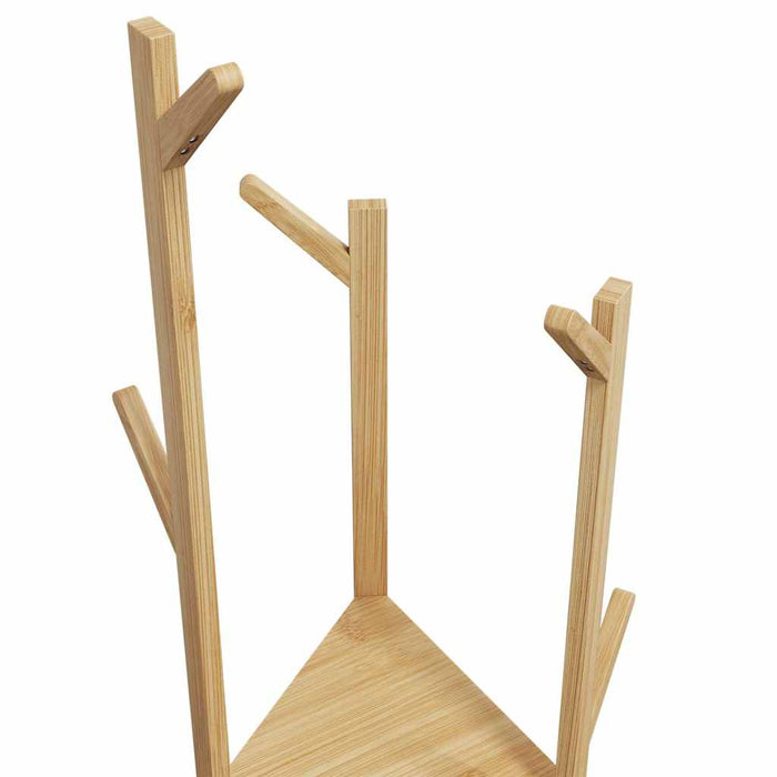 Suport pentru haine cu cârlige și rafturi 39x33x166 cm bambus - WALTI WALTI