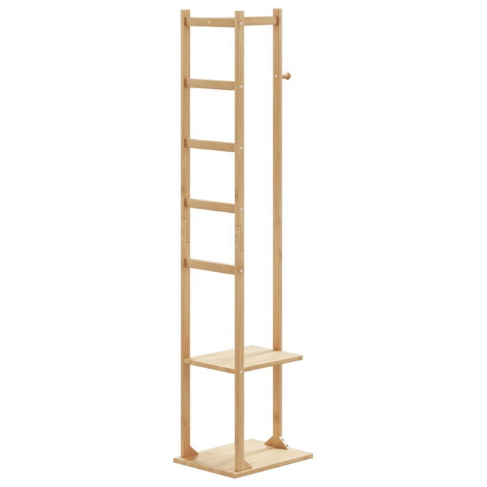 Suport pentru haine cu cârlige și rafturi 38,5x30x156 cm bambus - WALTI WALTI