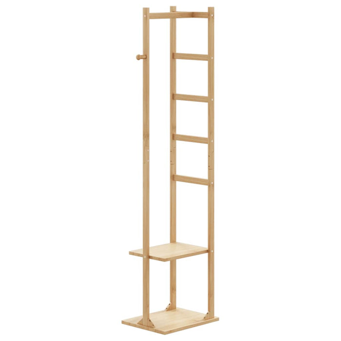 Suport pentru haine cu cârlige și rafturi 38,5x30x156 cm bambus - WALTI WALTI