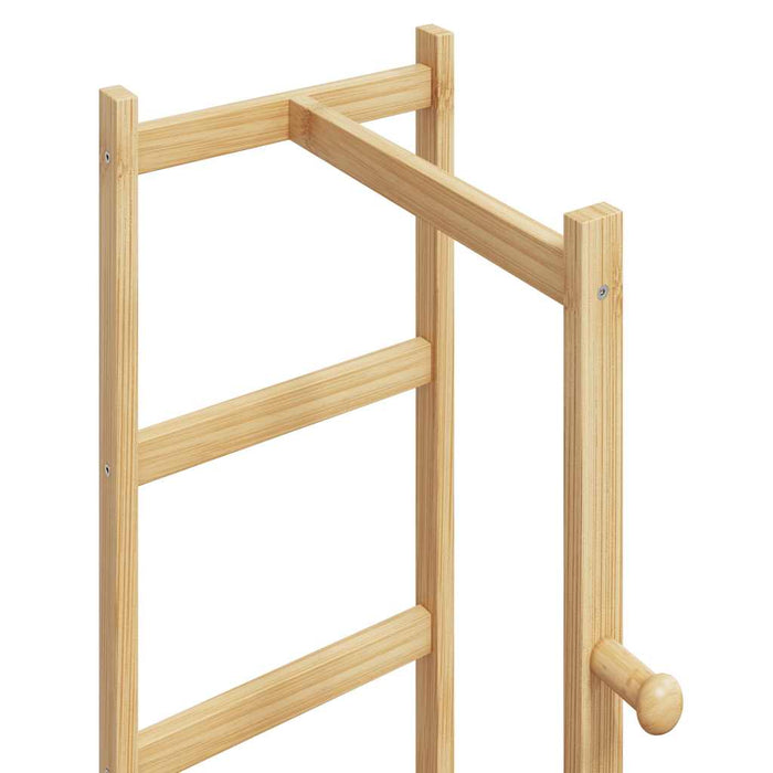 Suport pentru haine cu cârlige și rafturi 38,5x30x156 cm bambus - WALTI WALTI
