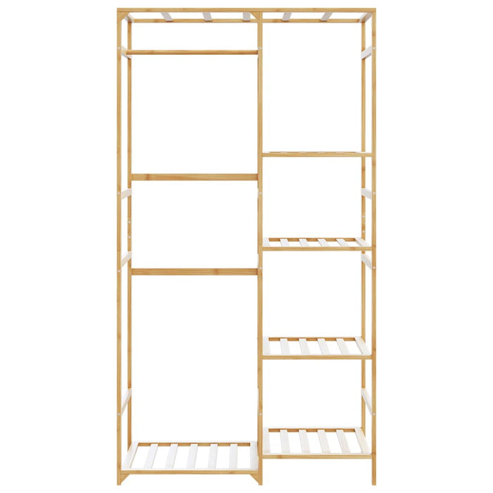 Cuier pentru haine cu rafturi, 100x50x184,5 cm, bambus - WALTI WALTI