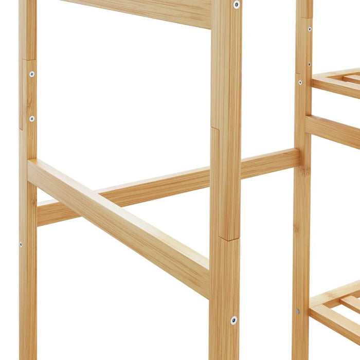 Cuier pentru haine cu rafturi, 100x50x184,5 cm, bambus - WALTI WALTI