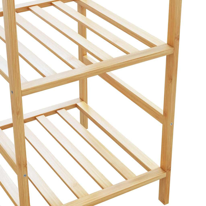 Cuier pentru haine cu rafturi, 100x50x184,5 cm, bambus - WALTI WALTI