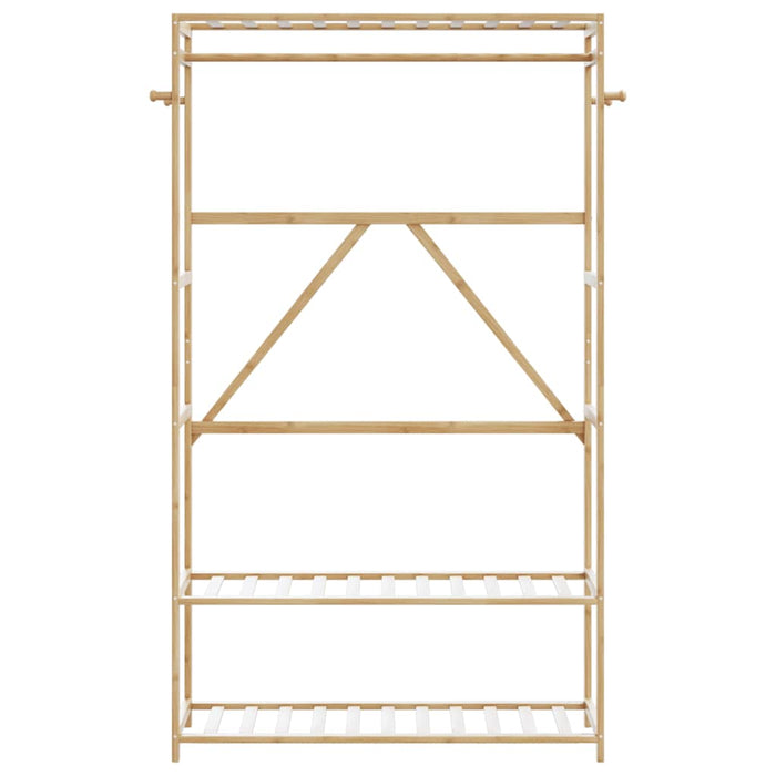 Cuier pentru haine cu rafturi, 110x40x175 cm, bambus - WALTI WALTI