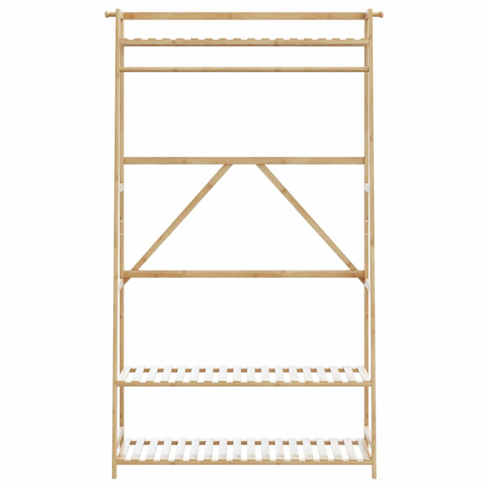 Cuier pentru haine cu rafturi, 110x40x180 cm, bambus - WALTI WALTI