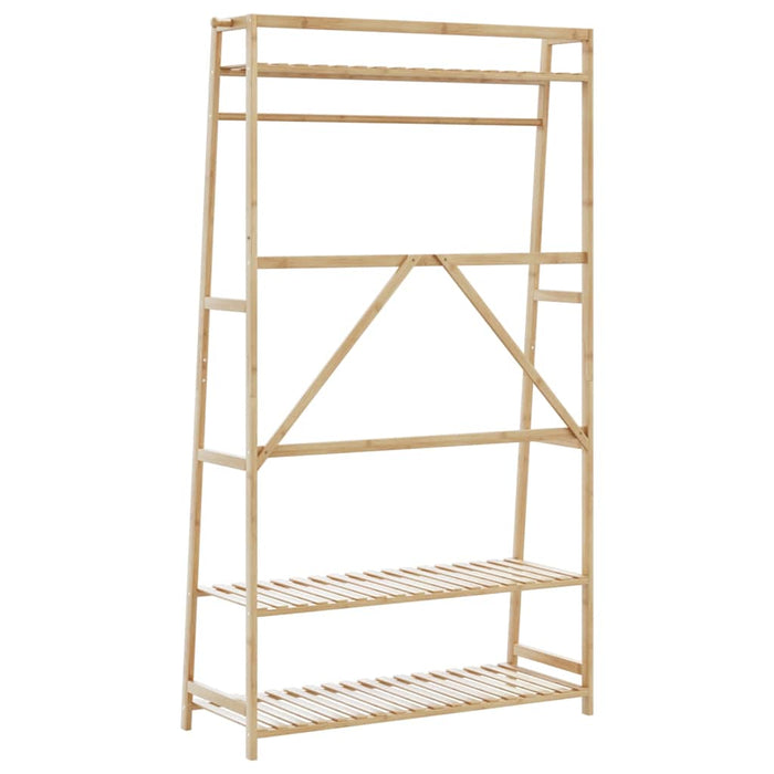 Cuier pentru haine cu rafturi, 110x40x180 cm, bambus - WALTI WALTI
