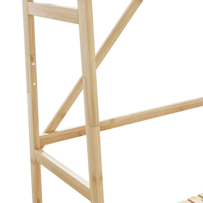 Cuier pentru haine cu rafturi, 110x40x180 cm, bambus - WALTI WALTI
