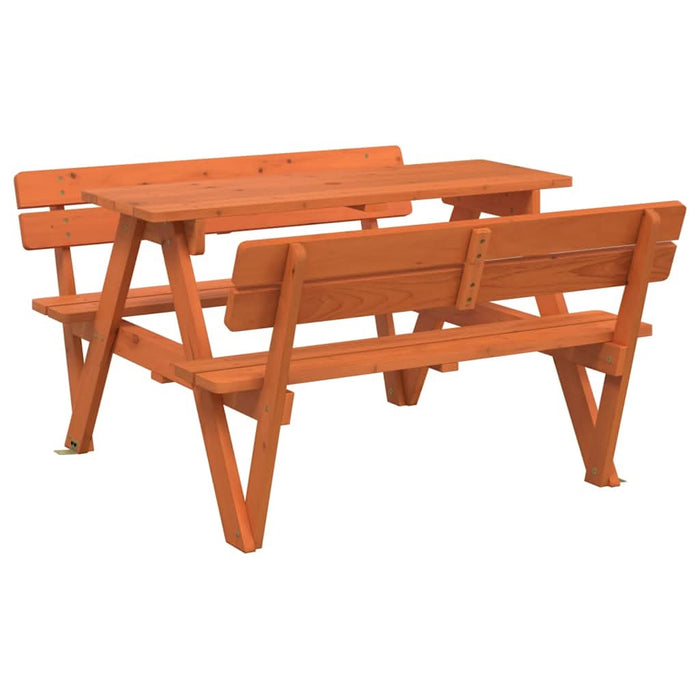 Masă picnic pentru 4 copii, orificiu umbrelă, lemn masiv brad - WALTI WALTI