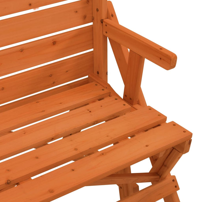 Masă de picnic cu bănci, lemn masiv brad, convertibilă 2 în 1 - WALTI WALTI