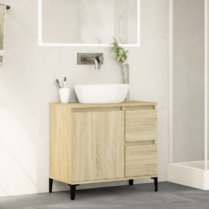 Dulap de baie, stejar sonoma, 65x33x60 cm, lemn prelucrat - WALTI WALTI