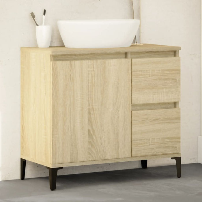 Dulap de baie, stejar sonoma, 65x33x60 cm, lemn prelucrat - WALTI WALTI