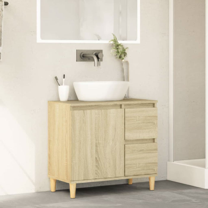 Dulap de baie, stejar sonoma, 65x33x60 cm, lemn prelucrat - WALTI WALTI