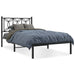 Cadru de pat din metal cu tăblie, negru, 107x203 cm - WALTI WALTI