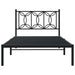 Cadru de pat din metal cu tăblie, negru, 107x203 cm - WALTI WALTI