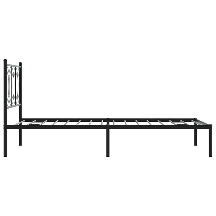 Cadru de pat din metal cu tăblie, negru, 107x203 cm - WALTI WALTI