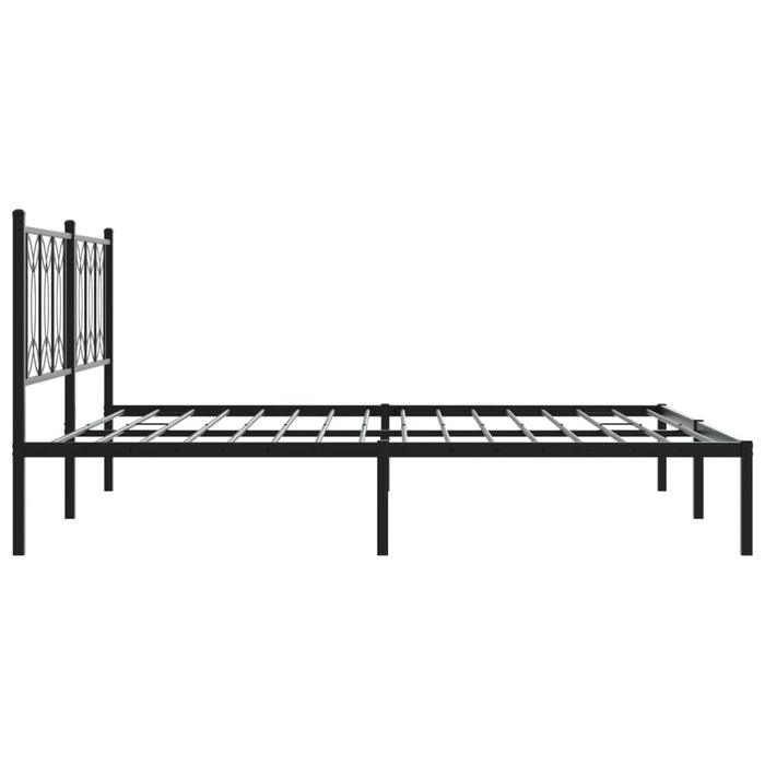 Cadru de pat metalic cu tăblie, negru, 183x213 cm - WALTI WALTI