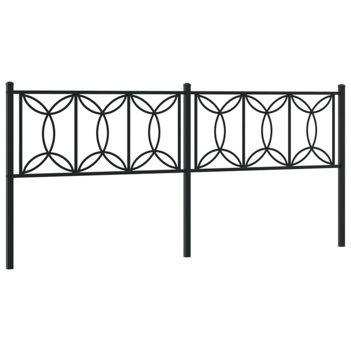 Tăblie de pat metalică, negru, 193 cm - WALTI WALTI