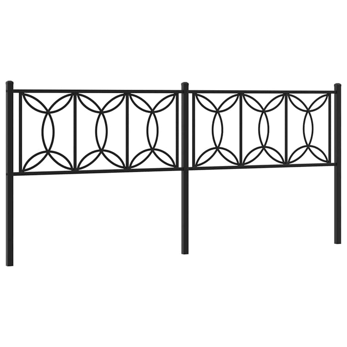Tăblie de pat de schimb metalică, negru, 200 cm WALTI