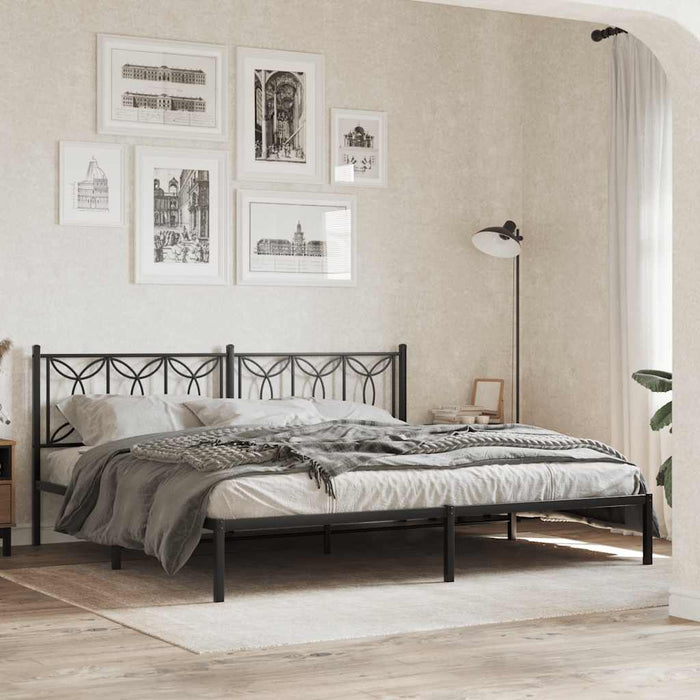 Tăblie de pat de schimb metalică, negru, 200 cm WALTI
