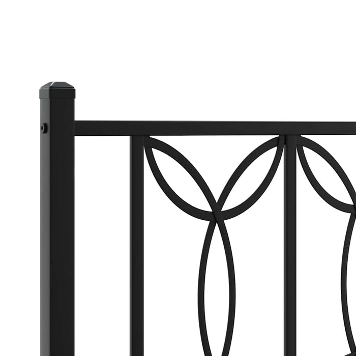 Tăblie de pat de schimb metalică, negru, 200 cm WALTI