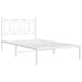 Cadru de pat din metal cu tăblie, alb, 107x203 cm - WALTI WALTI
