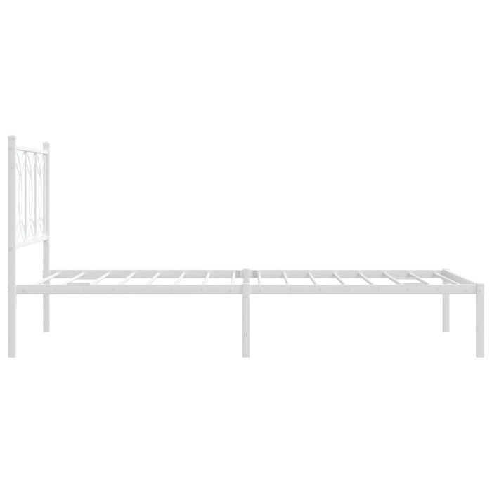 Cadru de pat din metal cu tăblie, alb, 107x203 cm - WALTI WALTI