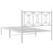 Cadru de pat din metal cu tăblie, alb, 107x203 cm - WALTI WALTI