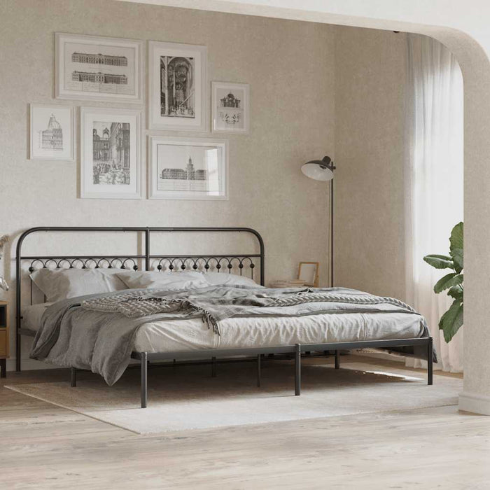 Tăblie de pat de schimb metalică, negru, 193 cm WALTI