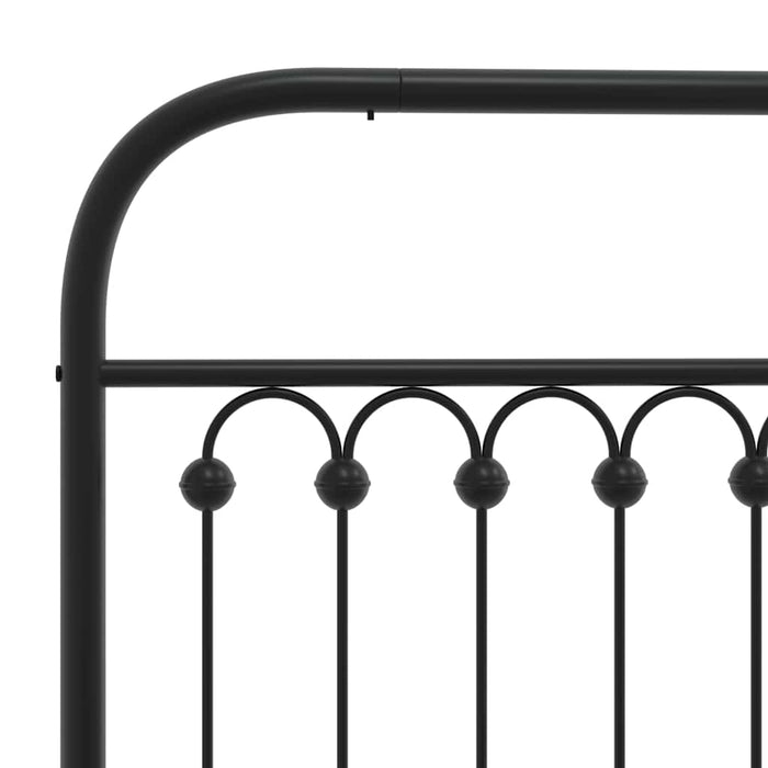 Tăblie de pat de schimb metalică, negru, 200 cm WALTI