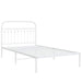 Cadru de pat din metal cu tăblie, alb, 107x203 cm - WALTI WALTI