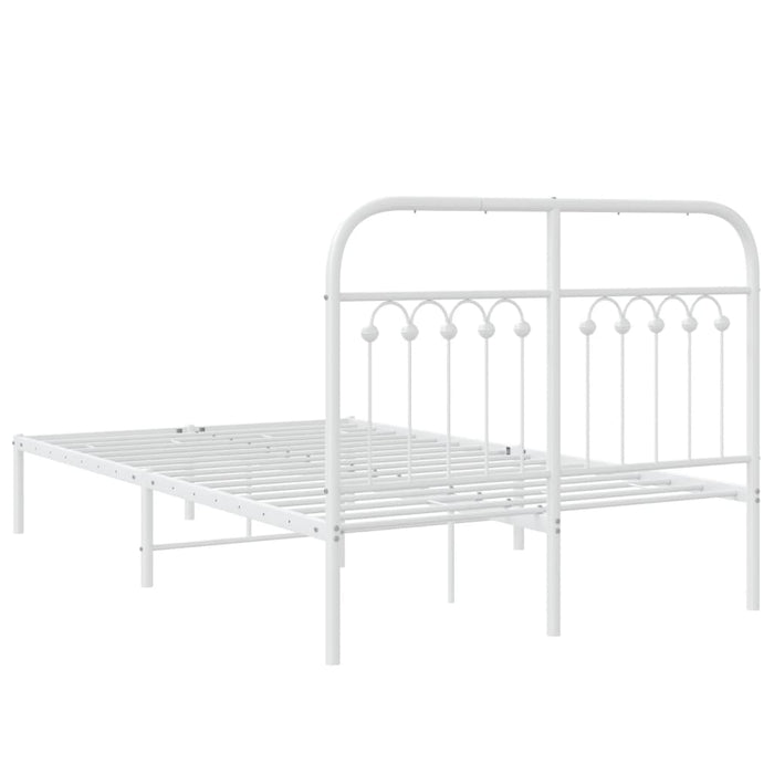 Cadru de pat metalic cu tăblie, alb, 120x200 cm - WALTI WALTI