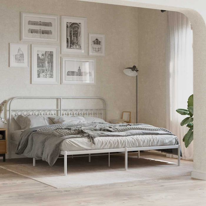 Tăblie de pat de schimb metalică, alb, 180 cm WALTI