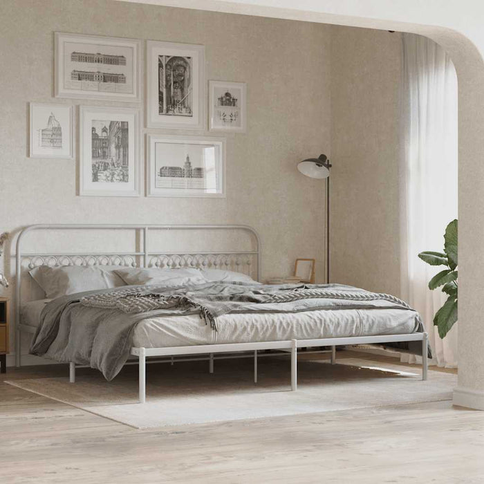 Tăblie de pat de schimb metalică, alb, 193 cm WALTI