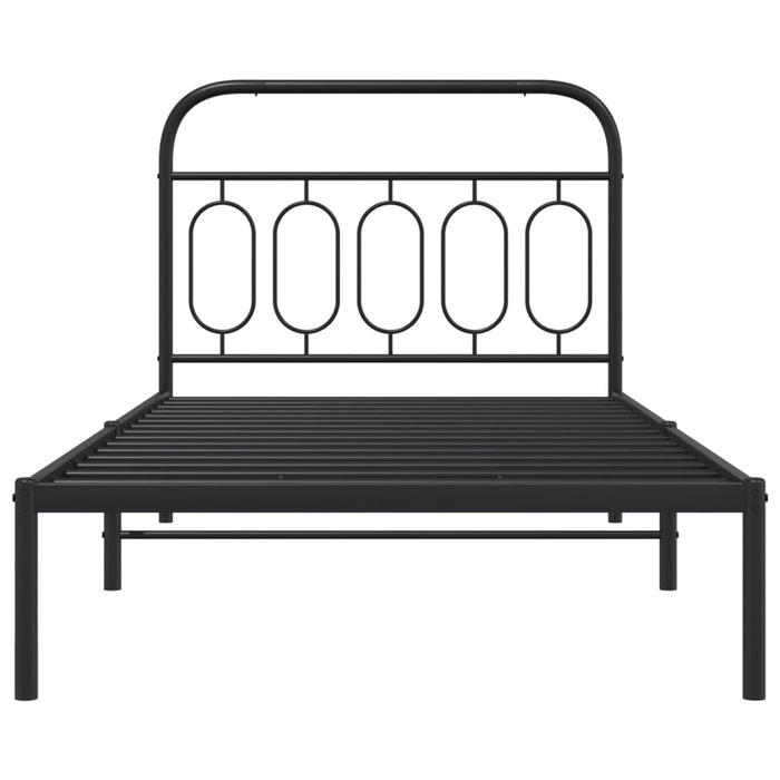 Cadru de pat din metal cu tăblie, negru, 107x203 cm - WALTI WALTI
