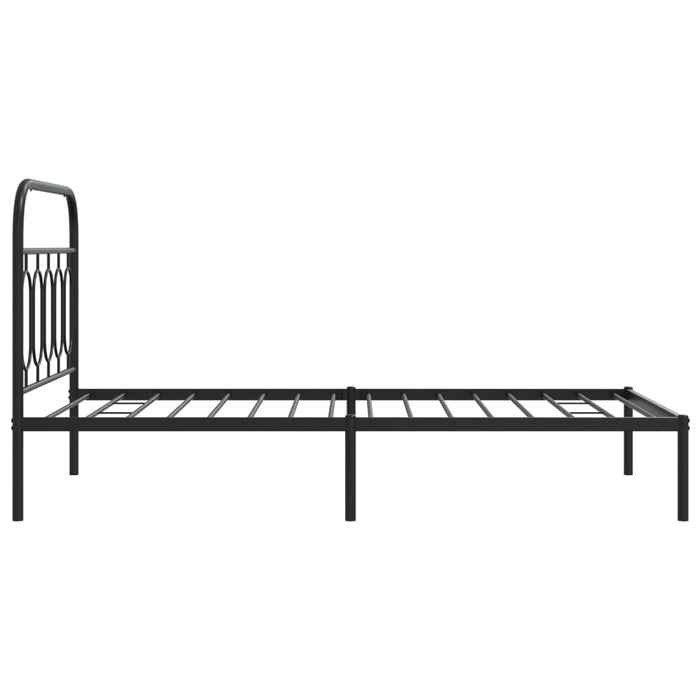 Cadru de pat din metal cu tăblie, negru, 107x203 cm - WALTI WALTI