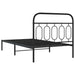 Cadru de pat din metal cu tăblie, negru, 107x203 cm - WALTI WALTI