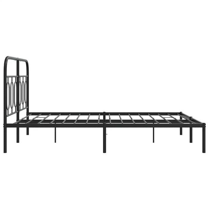 Cadru de pat metalic cu tăblie, negru, 135x190 cm - WALTI WALTI