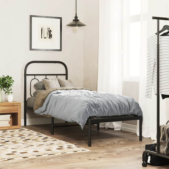 Tăblie de pat de schimb metalică, negru, 75 cm WALTI