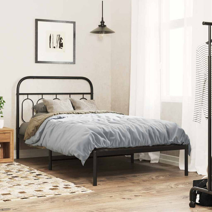 Tăblie de pat de schimb metalică, negru, 100 cm WALTI