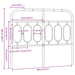 Tăblie de pat de schimb metalică, negru, 120 cm - WALTI WALTI