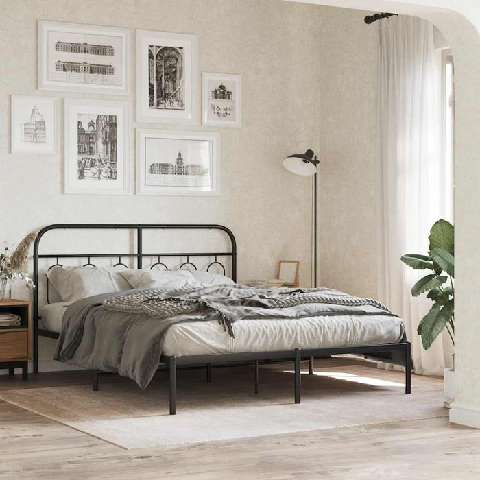 Tăblie de pat de schimb metalică, negru, 137 cm WALTI